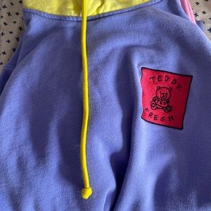 TEDDY FRESH PASTEL COLOR BLOCK HOODIE - LIKE NEW
